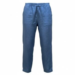 Eileen Fisher Women's Organic Linen Pant Pull On Chambray Blue Classic Small